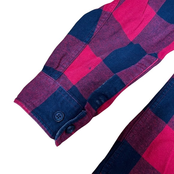American Outdoorsman Buffalo Plaid Flannel Shirt XL Red Black Cotton - Picture 6 of 14